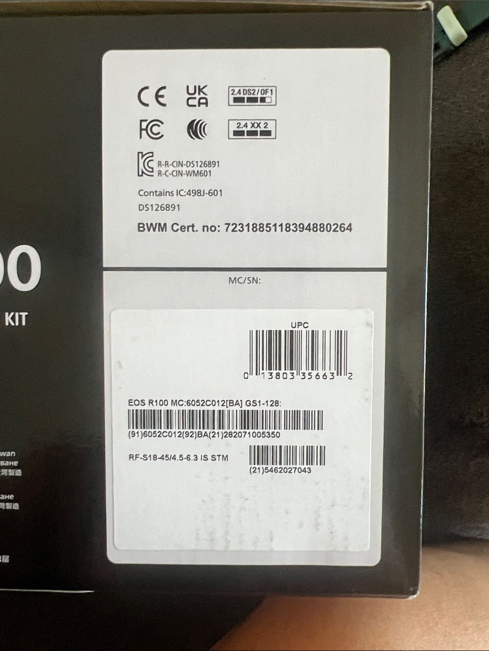 EOS R100 RF-S18-45mm F4.5-6.3 IS STM Lens Kit BNIB - Picture 9 of 9